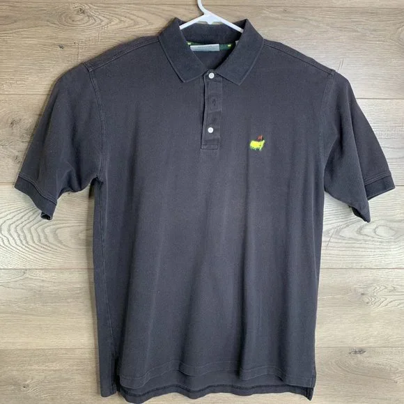 Augusta National Golf Shop Slazenger Mens Polo Shirt XL Black SS Collared - Picture 2 of 10
